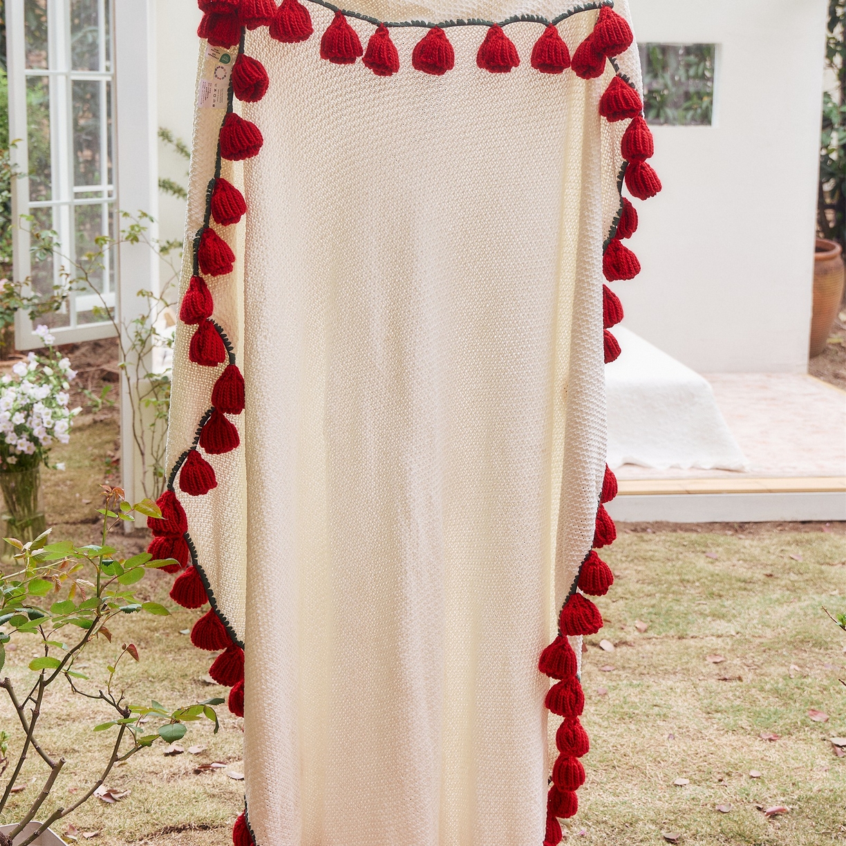 91家纺网 家纺一手货源 找家纺 暖绵绵家纺 2025春夏新款玫瑰花束毯多功能盖毯花束毯子 玫瑰花毯子毛毯毯子-桑薇 桑薇-红色