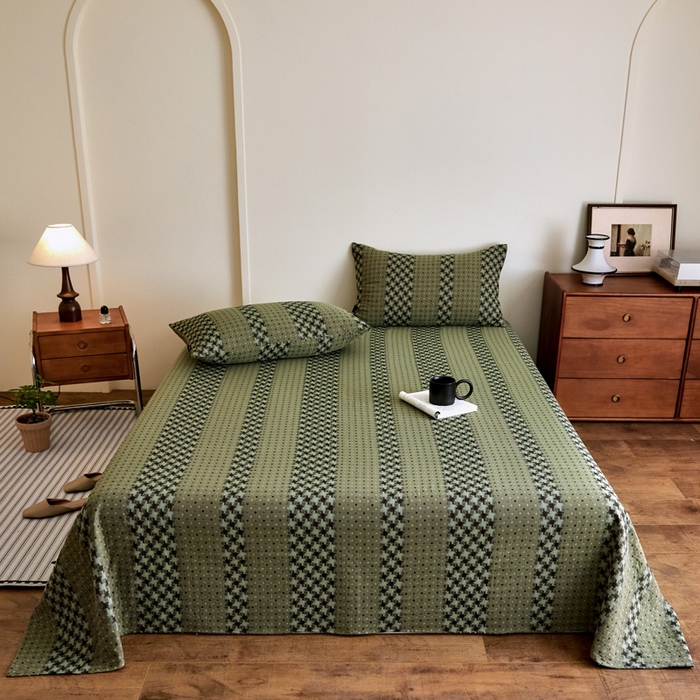 91家纺网 家纺一手货源 找家纺 （总）云雀 2025新款A类全棉色织双层纱单床单