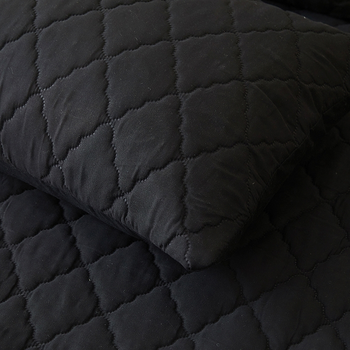 91家纺网 家纺一手货源 找家纺 衿成家纺 2025新款跨境电商热款菱形格夹棉防水床笠支持大佬价跑量多尺寸可做-单床笠 L-黑色