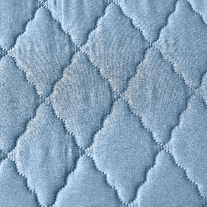 91家纺网 家纺一手货源 找家纺 衿成家纺 2025新款跨境电商热款菱形格夹棉防水床笠支持大佬价跑量多尺寸可做-单床笠 L-浅蓝