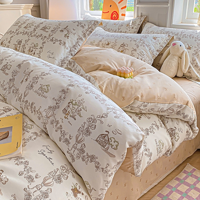 91家纺网 家纺一手货源 找家纺 （总）天之爱 2025新款全棉印花四件套