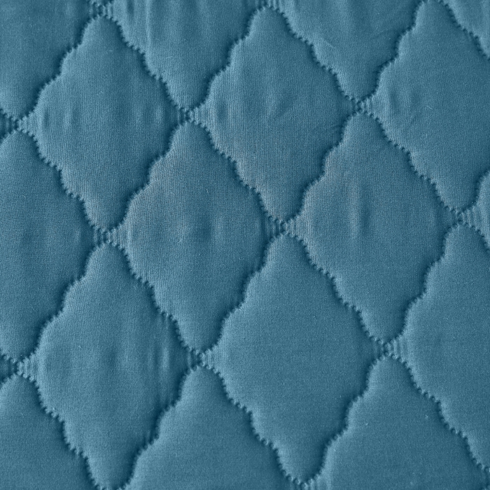 91家纺网 家纺一手货源 找家纺 衿成家纺 2025新款跨境电商热款菱形格夹棉防水床笠支持大佬价跑量多尺寸可做-单床笠 L-深蓝