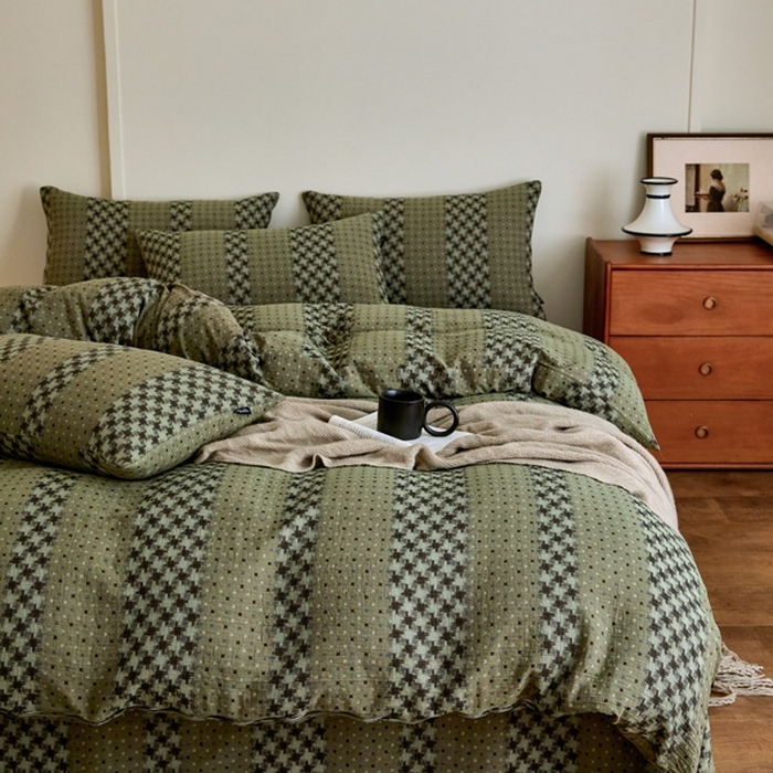 91家纺网 家纺一手货源 找家纺 （总）云雀 2025新款A类全棉色织双层纱单品被套