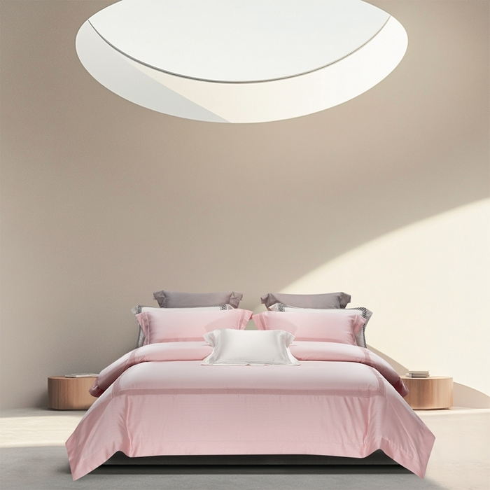 91家纺网 家纺一手货源 找家纺 （总）高大尚婚庆馆 2025新款长绒棉高精密臻丝缎四件套-伯恩斯