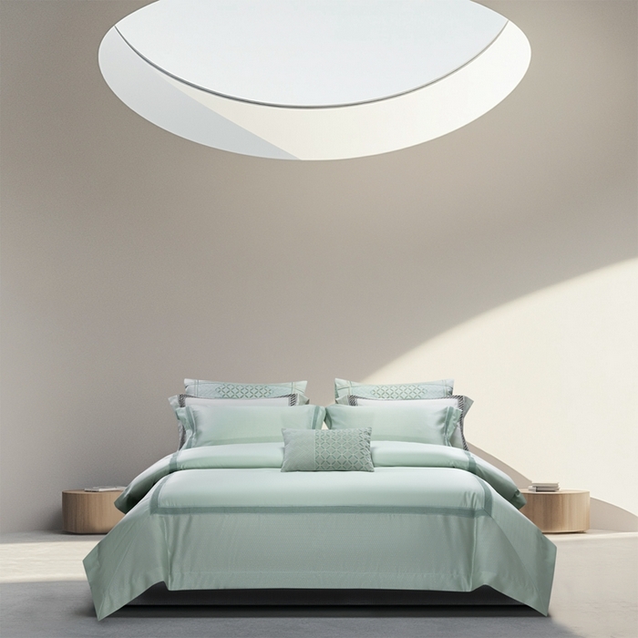 91家纺网 家纺一手货源 找家纺 （总）高大尚婚庆馆 2025新款长绒棉高精密臻丝缎四件套-伯恩斯