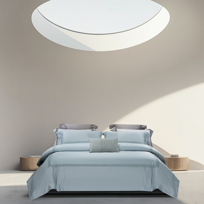 91家纺网 家纺一手货源 找家纺 （总）高大尚婚庆馆 2025新款长绒棉高精密臻丝缎四件套-伯恩斯