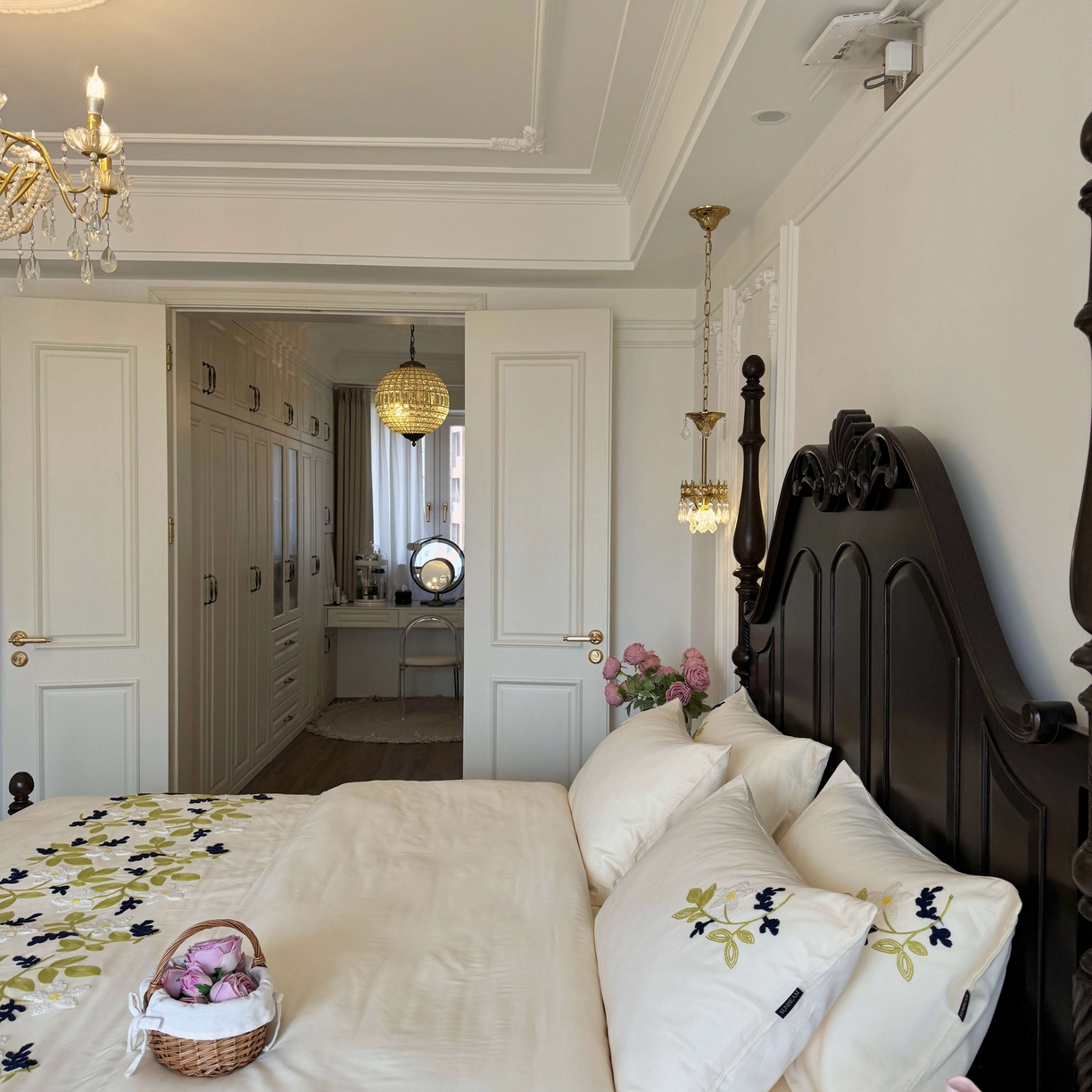 91家纺网 家纺一手货源 找家纺 （总）秀色家纺 2025新款小清新60s长绒棉四件套纯棉全棉毛巾绣被套床单轻奢床品-小红书实拍风