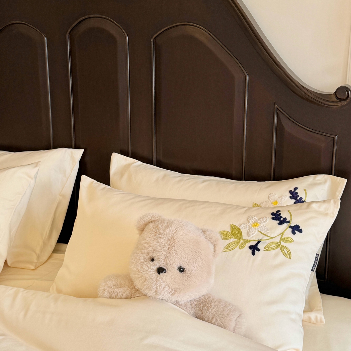 91家纺网 家纺一手货源 找家纺 （总）秀色家纺 2025新款小清新60s长绒棉四件套纯棉全棉毛巾绣被套床单轻奢床品-小红书实拍风