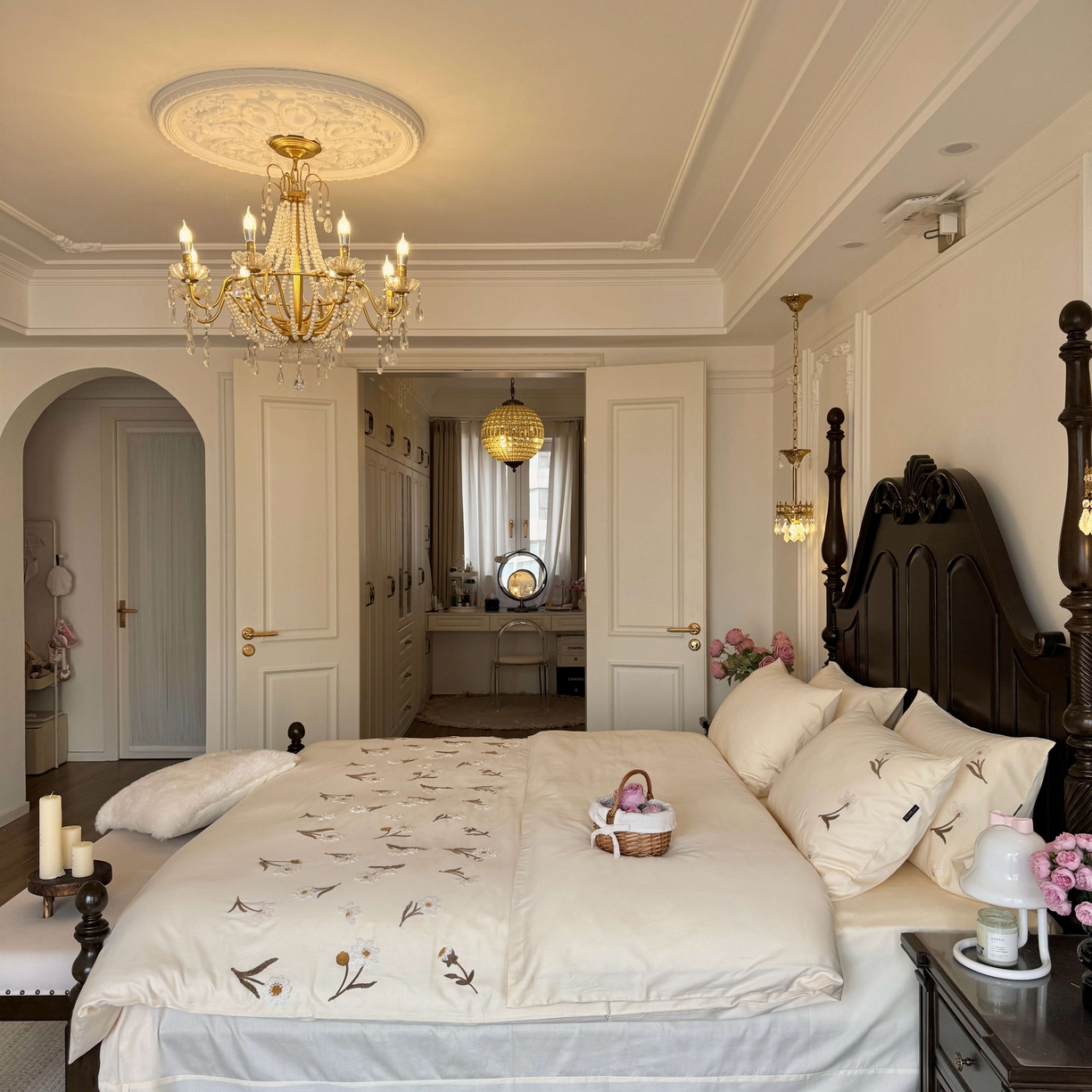 91家纺网 家纺一手货源 找家纺 秀色家纺 2025新款小清新60s长绒棉四件套纯棉全棉毛巾绣被套床单轻奢床品-小红书实拍风 小雏菊