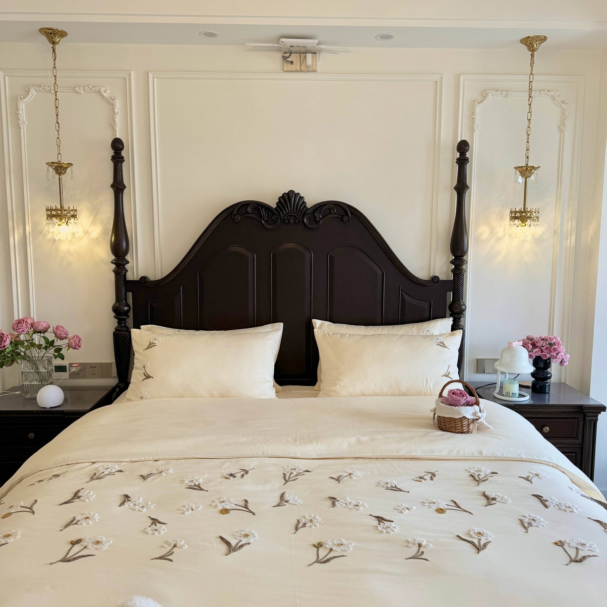 91家纺网 家纺一手货源 找家纺 秀色家纺 2025新款小清新60s长绒棉四件套纯棉全棉毛巾绣被套床单轻奢床品-小红书实拍风 小雏菊