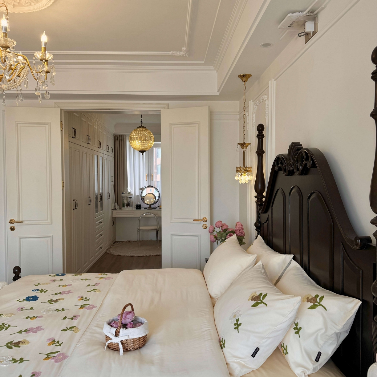 91家纺网 家纺一手货源 找家纺 秀色家纺 2025新款小清新60s长绒棉四件套纯棉全棉毛巾绣被套床单轻奢床品-小红书实拍风 小苍兰