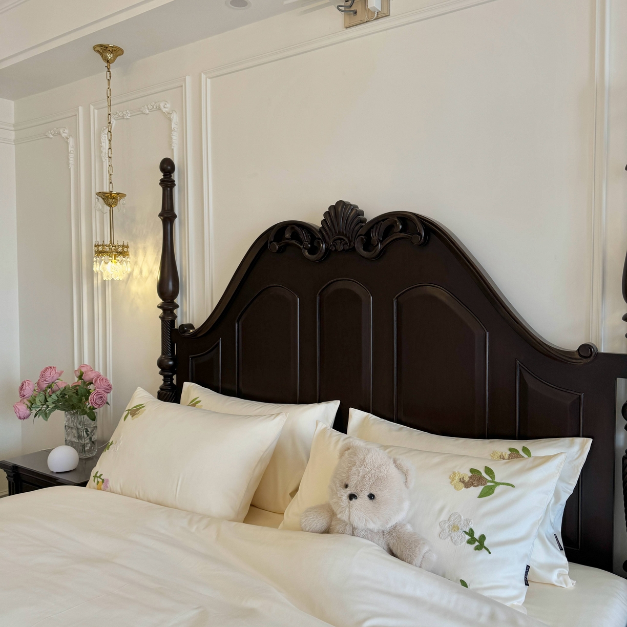 91家纺网 家纺一手货源 找家纺 秀色家纺 2025新款小清新60s长绒棉四件套纯棉全棉毛巾绣被套床单轻奢床品-小红书实拍风 小苍兰