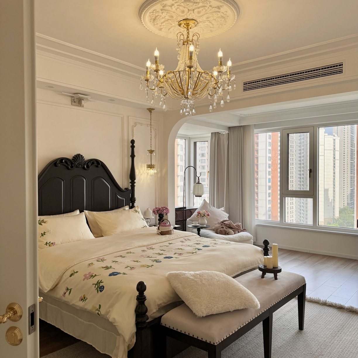 91家纺网 家纺一手货源 找家纺 秀色家纺 2025新款小清新60s长绒棉四件套纯棉全棉毛巾绣被套床单轻奢床品-小红书实拍风 小苍兰