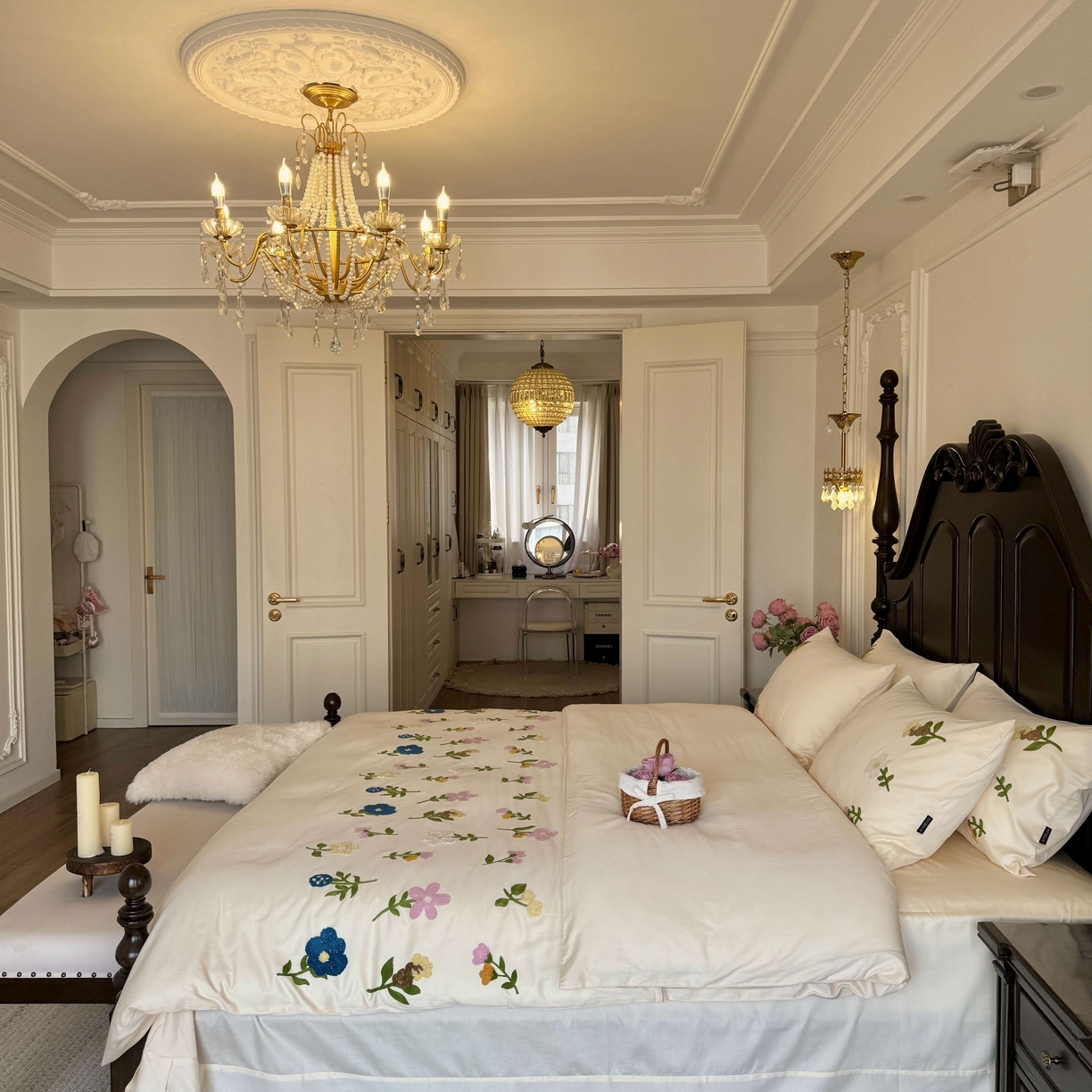 91家纺网 家纺一手货源 找家纺 秀色家纺 2025新款小清新60s长绒棉四件套纯棉全棉毛巾绣被套床单轻奢床品-小红书实拍风 小苍兰