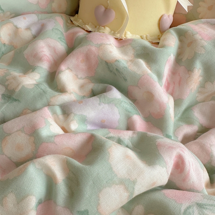 91家纺网 家纺一手货源 找家纺 （总）丽涵家纺 2025新款全棉纯棉双层纱色织水洗棉毛巾绣四件套