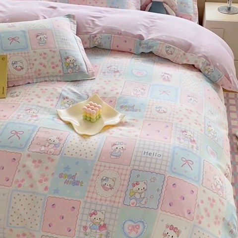 91家纺网 家纺一手货源 找家纺 天之爱 2025新款全棉印花单被套 小确幸