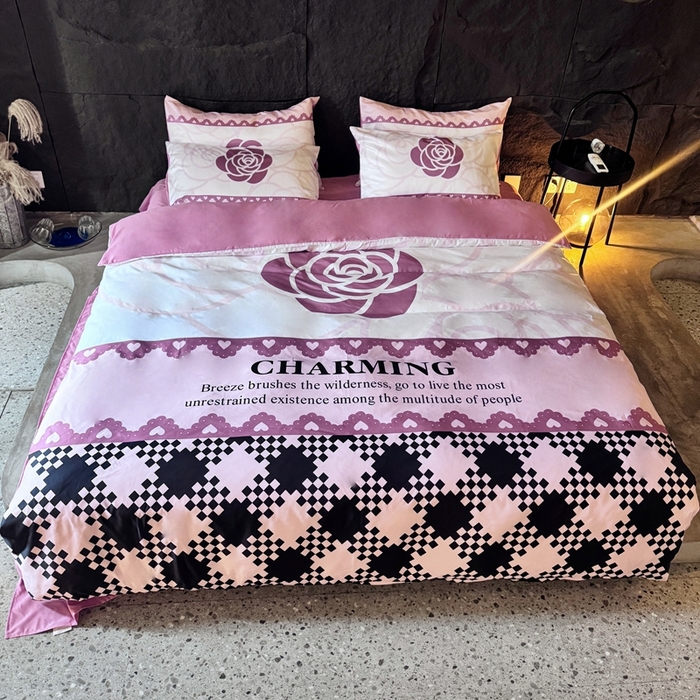 91家纺网 家纺一手货源 找家纺 丽斐纺织 2025新款冰丝四件套 香茶公主