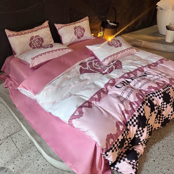 91家纺网 家纺一手货源 找家纺 丽斐纺织 2025新款冰丝四件套 香茶公主