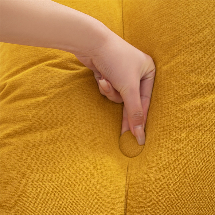 91家纺网 家纺一手货源 找家纺 沐沐家纺 2026新款雪尼绒三角靠背带头枕 高级黄