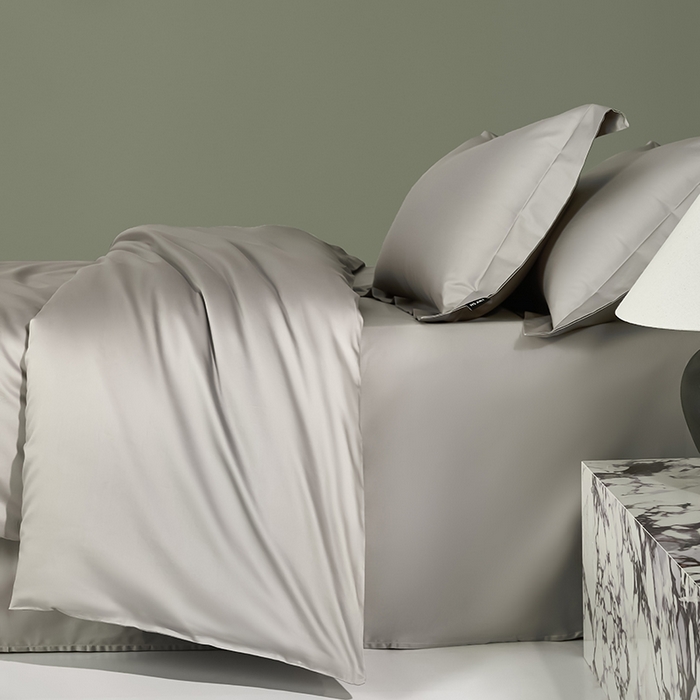 91家纺网 家纺一手货源 找家纺 禾时 2025新款轻奢A类100SPro新疆长绒棉四件套全棉纯棉高定款 琉璃灰