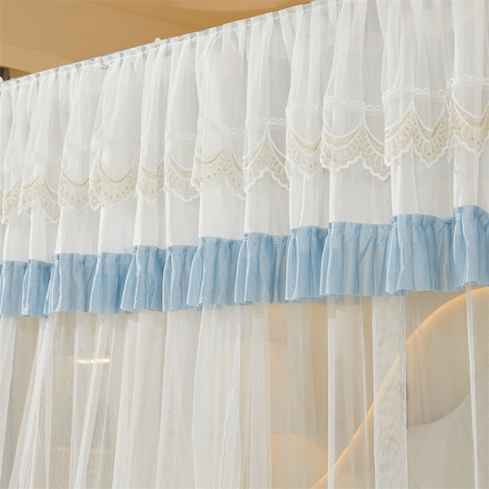 91家纺网 家纺一手货源 找家纺 迪凡保罗蚊帐 2025新款2513款双轨铝合金落地导轨蚊帐 欧白色