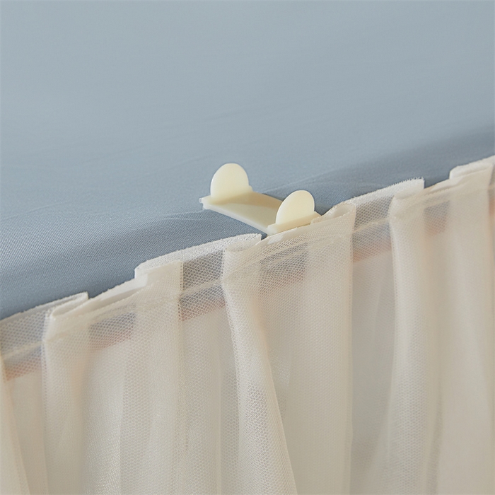 91家纺网 家纺一手货源 找家纺 迪凡保罗蚊帐 2025新款2513款双轨铝合金落地导轨蚊帐 欧白色