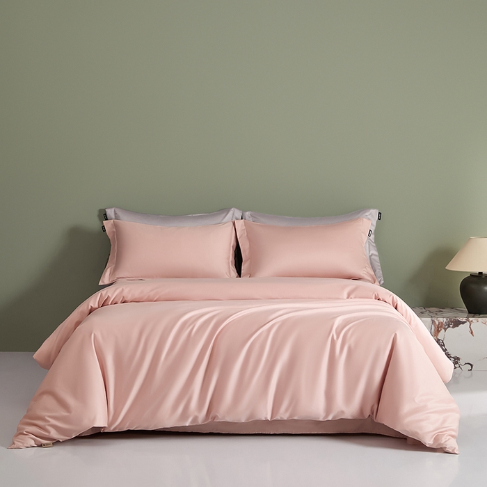 91家纺网 家纺一手货源 找家纺 禾时 2025新款轻奢A类100SPro新疆长绒棉四件套全棉纯棉高定款 玫瑰金