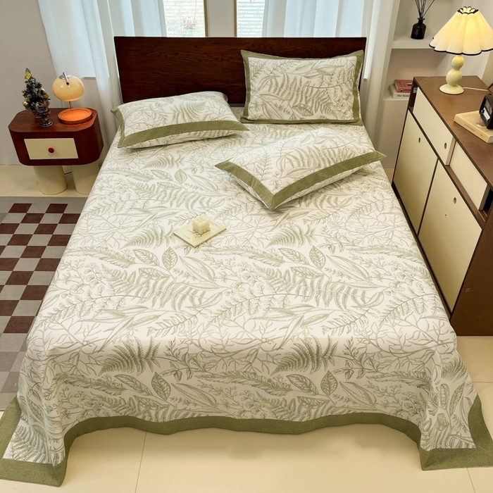 91家纺网 家纺一手货源 找家纺 （总）宜代光年  2025新款全棉老粗布数码印花床单（拼角工艺）