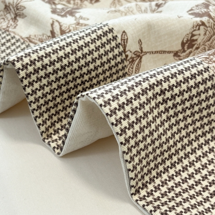 91家纺网 家纺一手货源 找家纺 宜代光年  2025新款全棉老粗布数码印花床单（拼角工艺） 花汀