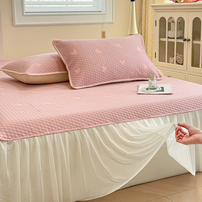 91家纺网 家纺一手货源 找家纺 （总）布卢姆床垫 2025新款A类PE乙纶冰豆豆凉席床裙款