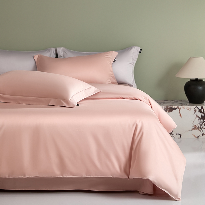 91家纺网 家纺一手货源 找家纺 禾时 2025新款轻奢A类100SPro新疆长绒棉四件套全棉纯棉高定款 玫瑰金