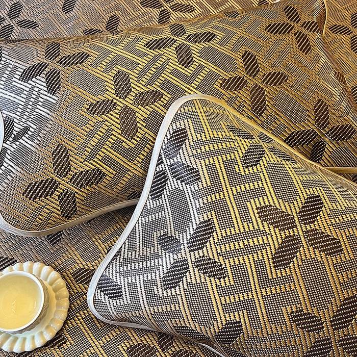 91家纺网 家纺一手货源 找家纺 网红馆（ck家纺） 2025新款可脱卸床裙款冰藤席-盛夏繁星 夏巧