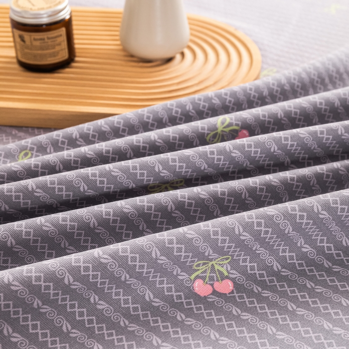 91家纺网 家纺一手货源 找家纺 芃成家纺 2025新款加厚老粗布床单 爱心樱桃