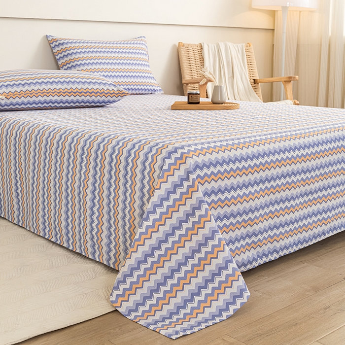 91家纺网 家纺一手货源 找家纺 芃成家纺 2025新款加厚老粗布床单 波西米亚-紫