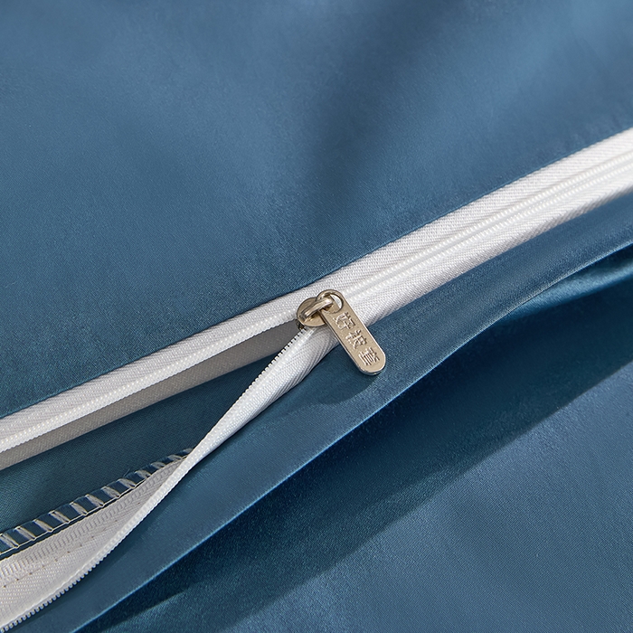 91家纺网 家纺一手货源 找家纺 禾时 2025新款轻奢A类100SPro新疆长绒棉四件套全棉纯棉高定款 宾利蓝