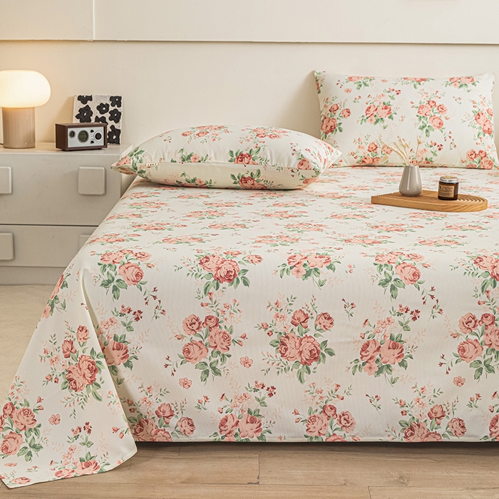 91家纺网 家纺一手货源 找家纺 芃成家纺 2025新款加厚老粗布床单 芳华