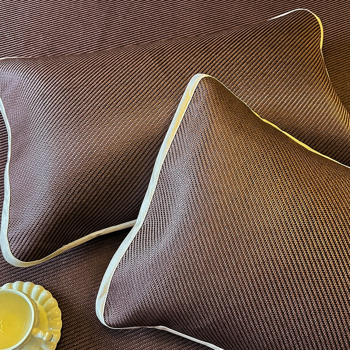 91家纺网 家纺一手货源 找家纺 网红馆（ck家纺） 2025新款可脱卸床裙款冰藤席-盛夏繁星 深咖