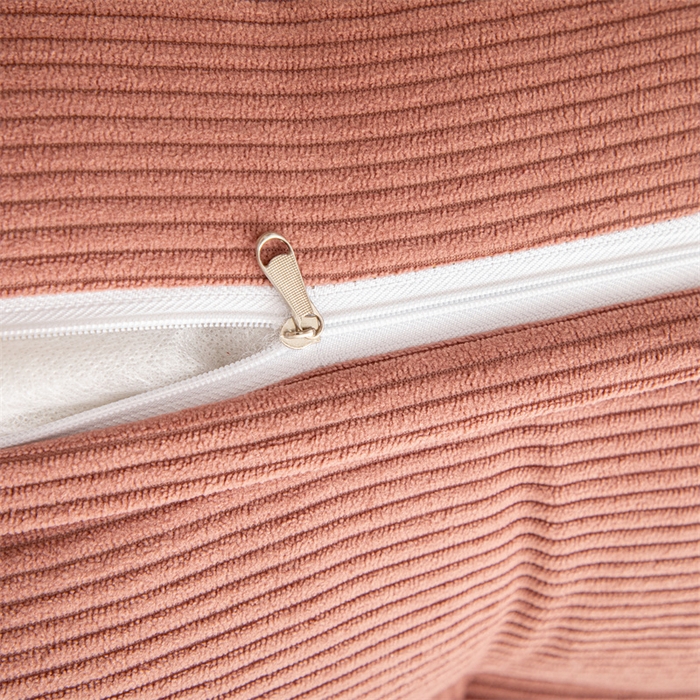 91家纺网 家纺一手货源 找家纺 沐沐家纺 2026新款灯芯绒三角靠背带头枕 胭脂红