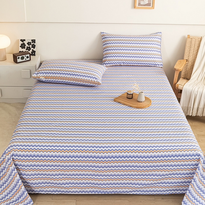 91家纺网 家纺一手货源 找家纺 芃成家纺 2025新款加厚老粗布床单 波西米亚-紫