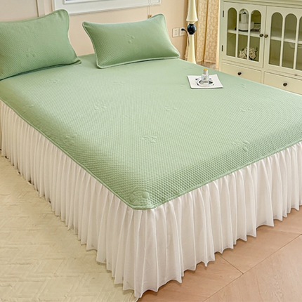 91家纺网 家纺一手货源 找家纺 （总）布卢姆床垫 2025新款A类PE乙纶冰豆豆凉席床裙款