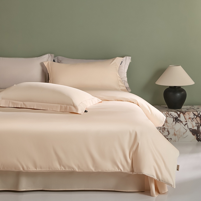 91家纺网 家纺一手货源 找家纺 禾时 2025新款轻奢A类100SPro新疆长绒棉四件套全棉纯棉高定款 奶酪黄