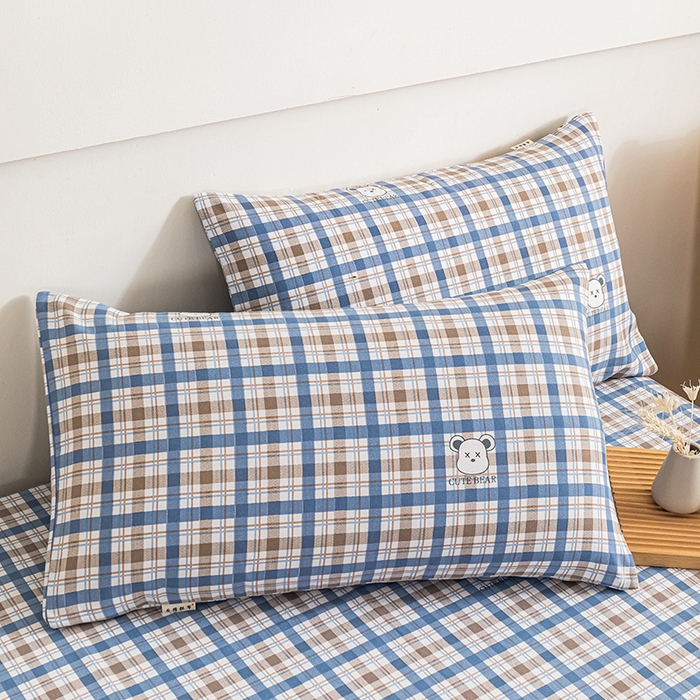 91家纺网 家纺一手货源 找家纺 芃成家纺 2025新款加厚老粗布床单 呆呆熊