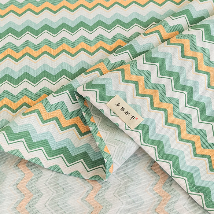 91家纺网 家纺一手货源 找家纺 芃成家纺 2025新款加厚老粗布床单 波西米亚-绿