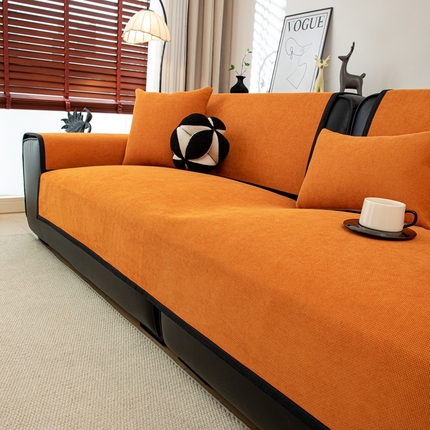 沐沐家纺 2026新款沐春沙发垫 柑橘橙