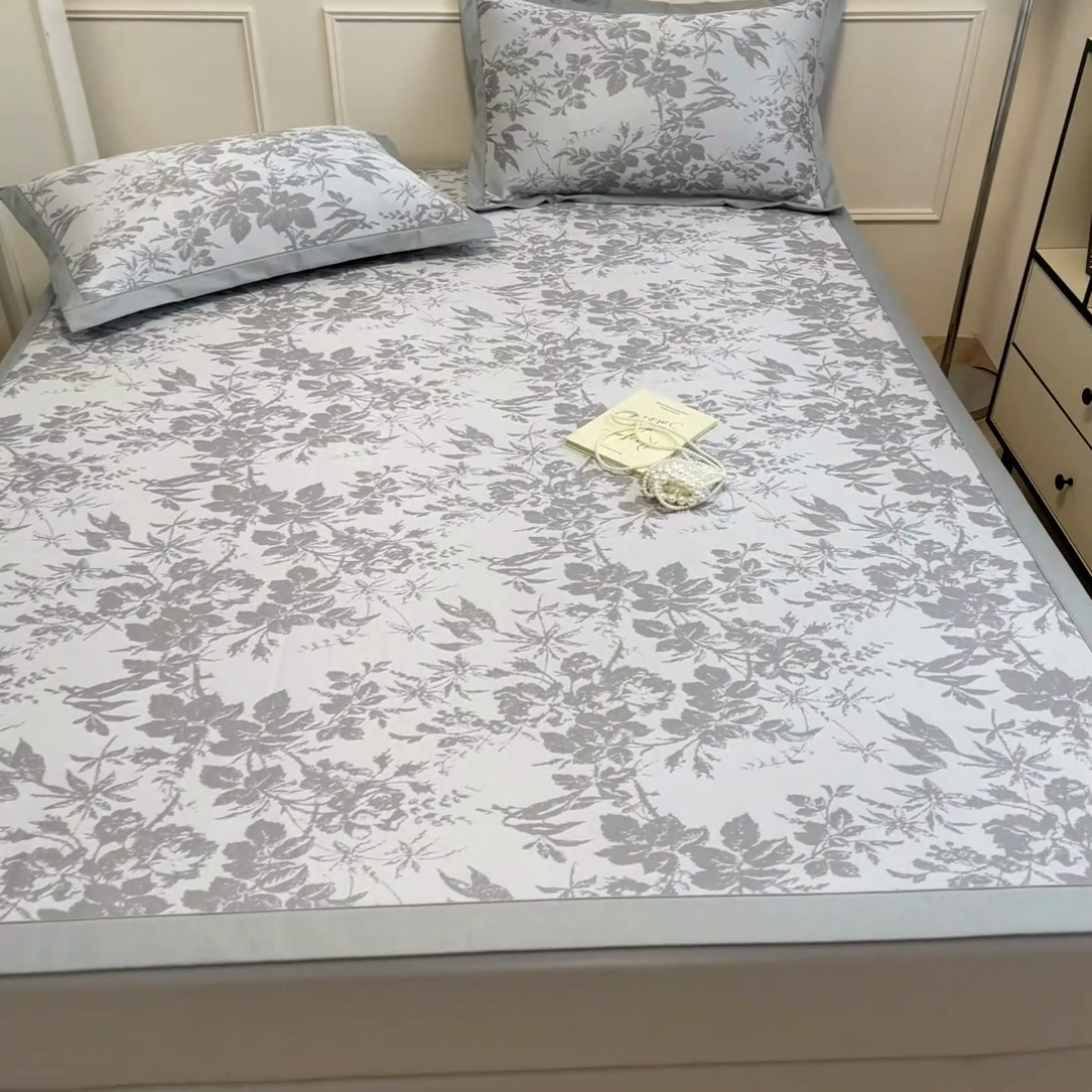 91家纺网 家纺一手货源 找家纺 （总）宜代光年 2025新款冷凝丝可水洗提花凉感席-床席款