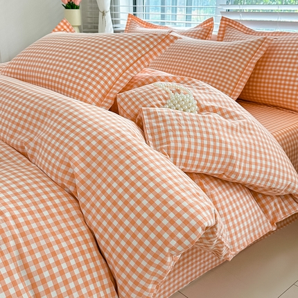 91家纺网 家纺一手货源 找家纺 （总）侯先生家纺 2025新款全棉三件套色织纯棉被套学生被罩