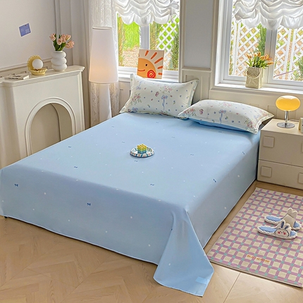 天之爱 2025新款全棉印花单床单 幽幽花间兔