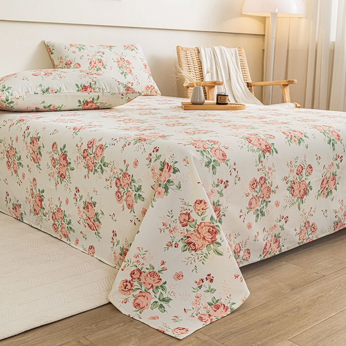 91家纺网 家纺一手货源 找家纺 芃成家纺 2025新款加厚老粗布床单 芳华