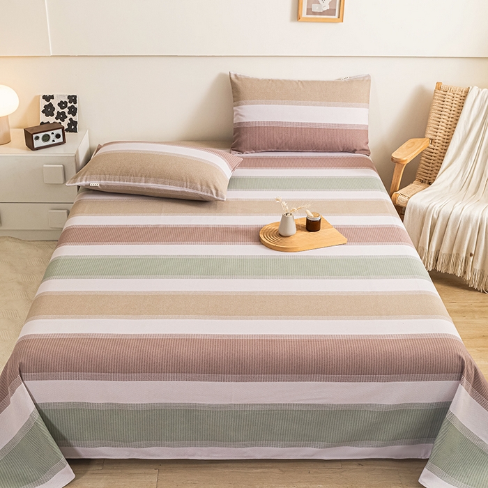 91家纺网 家纺一手货源 找家纺 芃成家纺 2025新款加厚老粗布床单 浮光