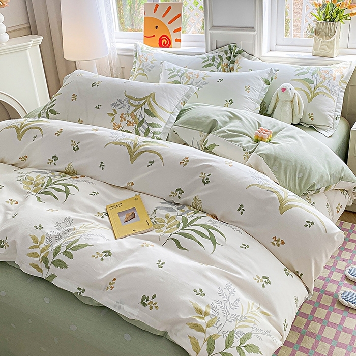 91家纺网 家纺一手货源 找家纺 天之爱 2025新款全棉印花单被套 春意绵绵